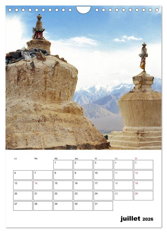 Produktbild: L'Inde du Nord (Calendrier mural 2026 DIN A4 horizontal), CALVENDO calendrier mensuel