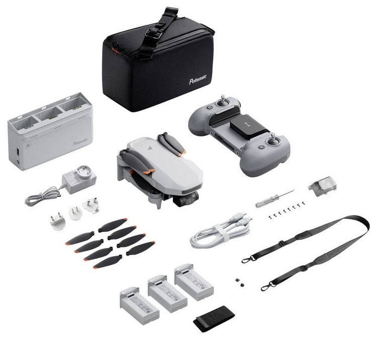 Produktbild: Potensic ATOM 2 Fly More Combo Quadrocopter RtF Kameraflug, GPS-Funktion Grau