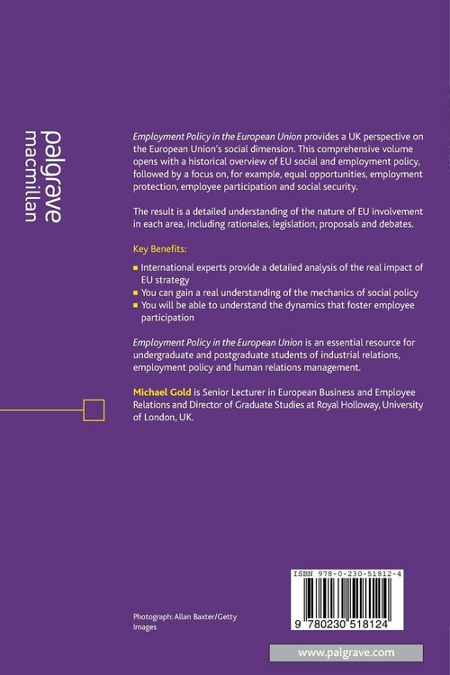 Produktbild: Employment Policy in the European Union