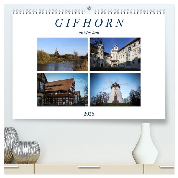 Produktbild: Gifhorn entdecken (hochwertiger Premium Wandkalender 2026 DIN A2 quer), Kunstdruck in Hochglanz