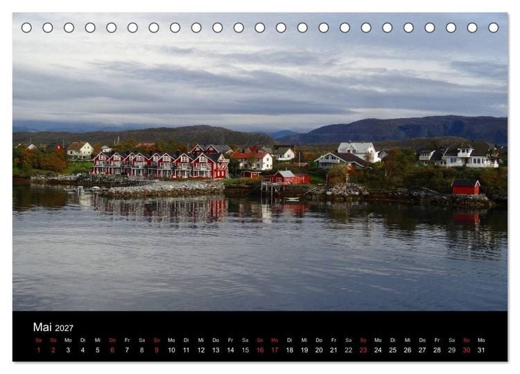 Produktbild: Impressionen von Norwegen entlang der Hurtigruten (Tischkalender 2027 DIN A5 quer), CALVENDO Monatskalender