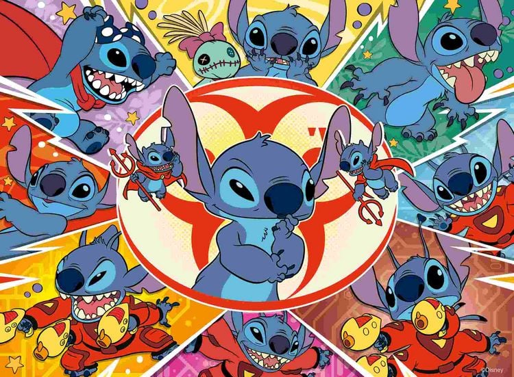 Produktbild: Kinderpuzzle 100 XXL Teile - Disney Stitch - In meiner Welt