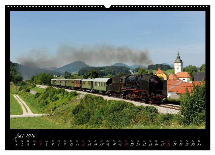 Produktbild: Mit Volldampf durch Mitteleuropa (Wandkalender 2026 DIN A2 quer), CALVENDO Monatskalender