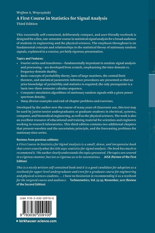 Produktbild: A First Course in Statistics for Signal Analysis