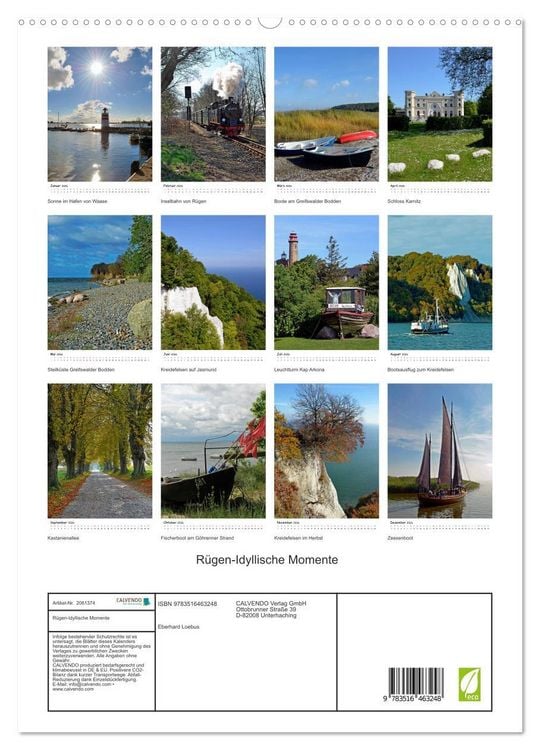 Produktbild: R&uuml;gen-Idyllische Momente (hochwertiger Premium Wandkalender 2026 DIN A2 hoch), Kunstdruck in Hochglanz