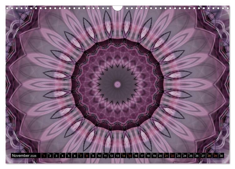 Produktbild: Energie - Mandalas, Spiritualit&auml;t durch die Farbe Lila (Wandkalender 2026 DIN A3 quer), CALVENDO Monatskalender