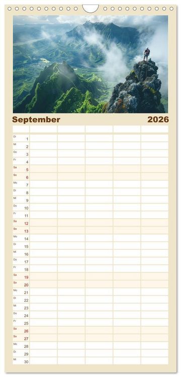 Produktbild: Familienplaner 2026 - Vertikale Freiheit mit 5 Spalten (Wandkalender, 21 x 45 cm) CALVENDO