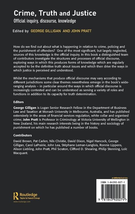 Produktbild: Crime, Truth and Justice