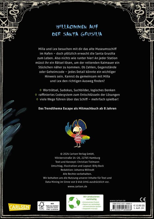 Produktbild: Escape-Buch f&uuml;r Grundschulkinder: Escape Challenge: Flucht vom Geisterschiff