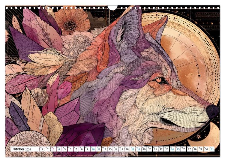 Produktbild: Bohemian Tierzauber (Wandkalender 2026 DIN A3 quer), CALVENDO Monatskalender