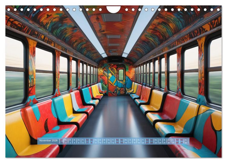 Produktbild: Graffiti Train (Wandkalender 2026 DIN A4 quer), CALVENDO Monatskalender