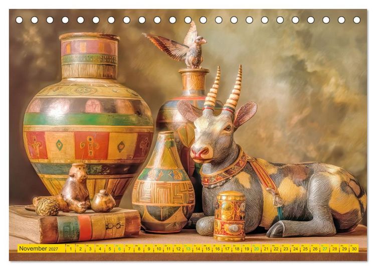Produktbild: Afrikanische Stillleben - Der afrikanischen Kunst nachempfunden (Tischkalender 2027 DIN A5 quer), CALVENDO Monatskalender