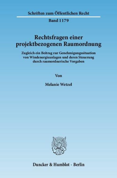 Produktbild: Rechtsfragen einer projektbezogenen Raumordnung.