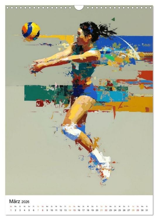Produktbild: Sport in Farben (Wandkalender 2026 DIN A3 hoch), CALVENDO Monatskalender