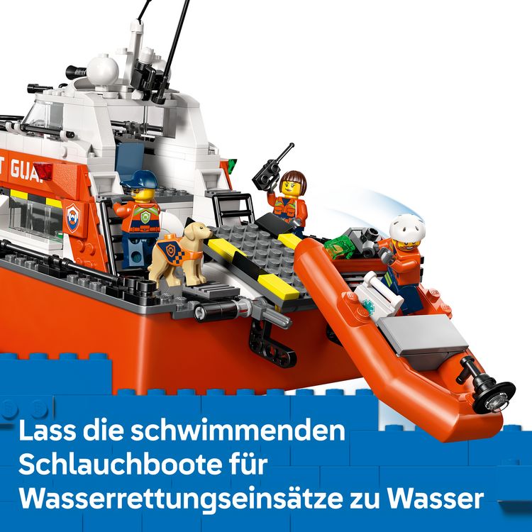 Produktbild: LEGO City 60504 Rettungsboot der K&uuml;stenwache mit Hubschrauber, Spielzeug