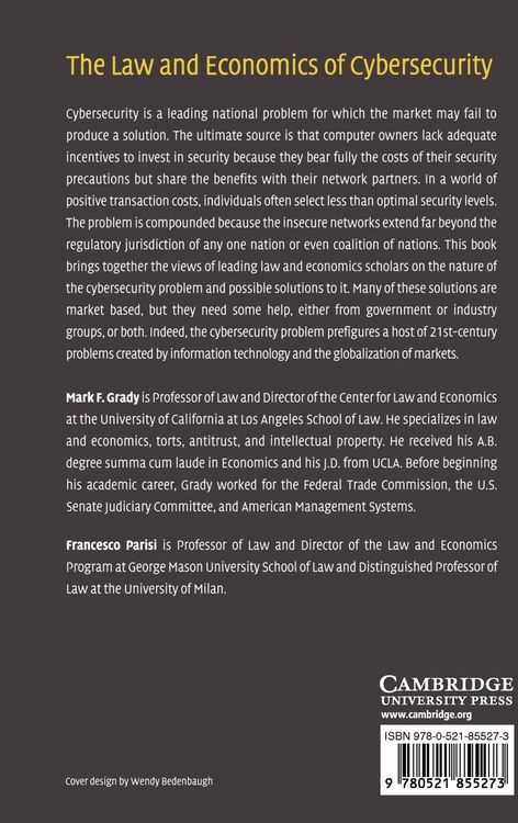 Produktbild: The Law and Economics of Cybersecurity