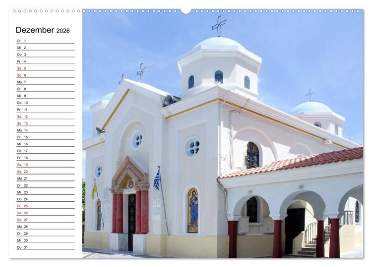 Produktbild: Griechische Insel Kos (Wandkalender 2026 DIN A2 quer), CALVENDO Monatskalender