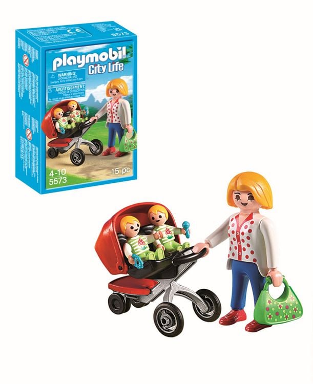 Produktbild: PLAYMOBIL&reg; 5573 - Zwillingskinderwagen