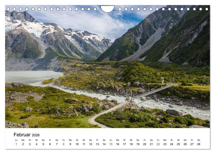 Produktbild: Neuseeland - Atemberaubende Natur und Landschaften (Wandkalender 2026 DIN A4 quer), CALVENDO Monatskalender