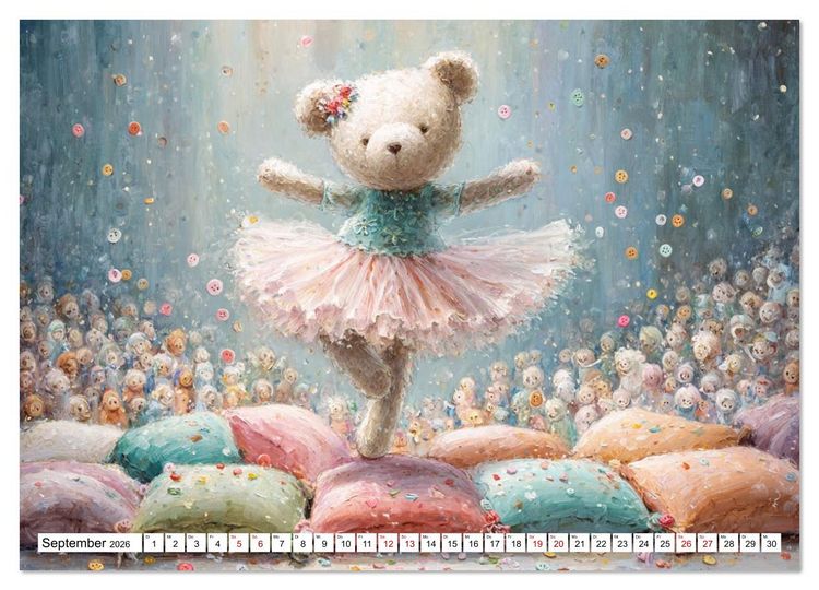 Produktbild: Das geheime Leben flauschiger Freunde (hochwertiger Premium Wandkalender 2026 DIN A2 quer), Kunstdruck in Hochglanz