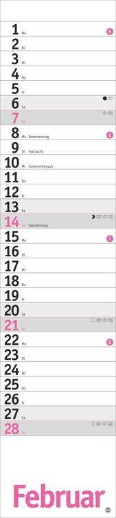 Produktbild: Langplaner, pink 2027