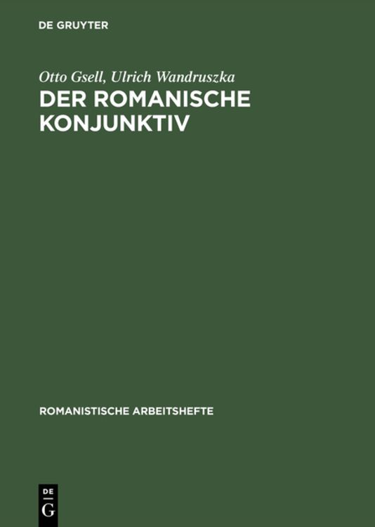 Produktbild: Der romanische Konjunktiv