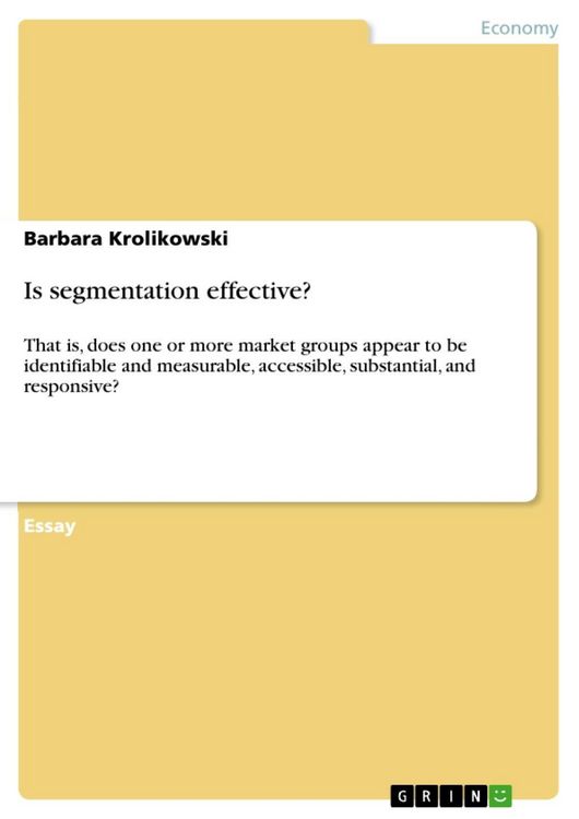 Produktbild: Is segmentation effective?