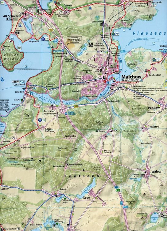 Produktbild: Rad- und Wanderkarte M&uuml;ritz und Plauer See