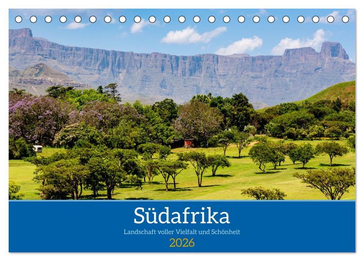 Produktbild: S&uuml;dafrika - Landschaft voller Vielfalt und Sch&ouml;nheit (Tischkalender 2026 DIN A5 quer), CALVENDO Monatskalender