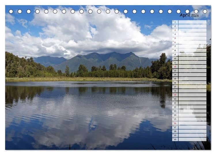 Produktbild: Kia ora, Aotearoa - Wunderbares Neuseeland (Tischkalender 2026 DIN A5 quer), CALVENDO Monatskalender