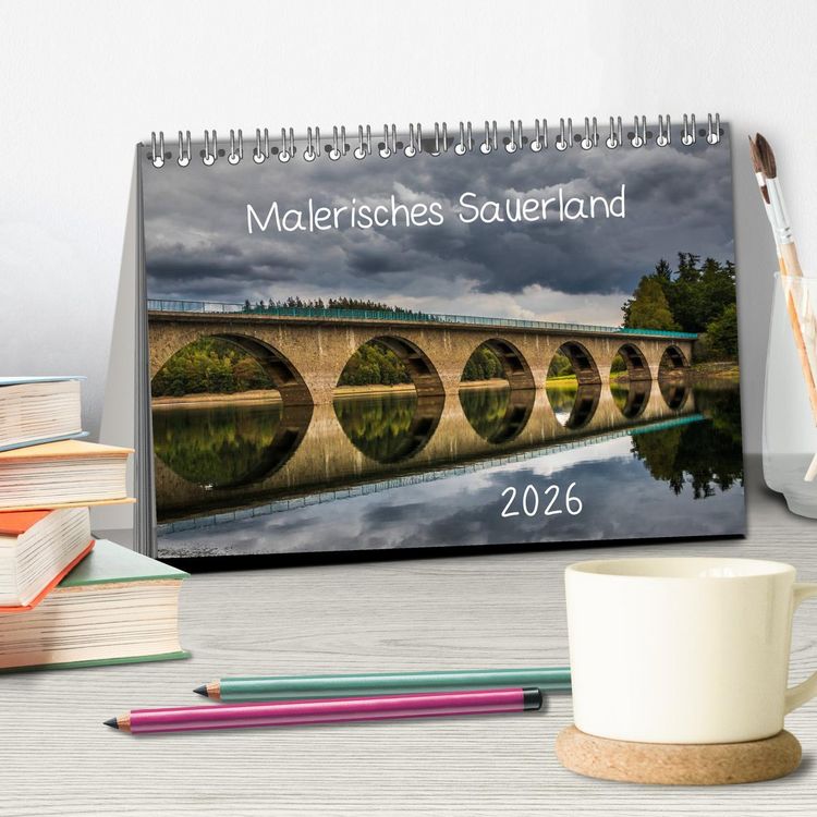Produktbild: Malerisches Sauerland (Tischkalender 2026 DIN A5 quer), CALVENDO Monatskalender