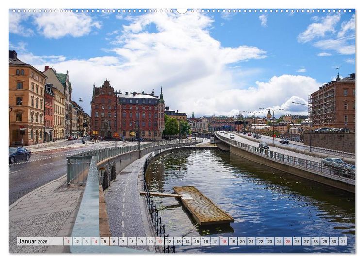 Produktbild: Stockholm an Mittsommer (hochwertiger Premium Wandkalender 2026 DIN A2 quer), Kunstdruck in Hochglanz