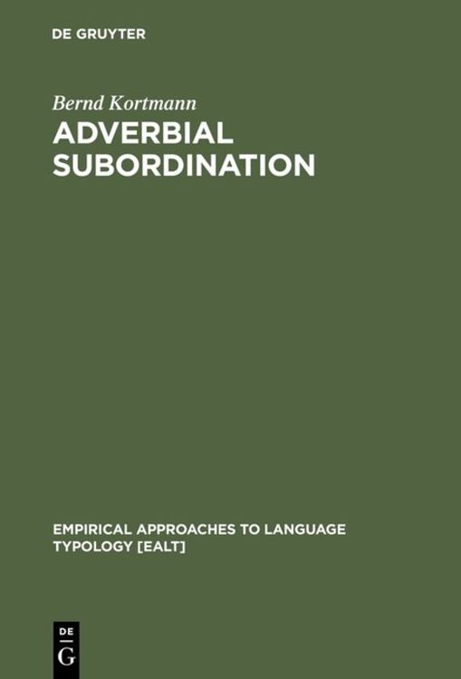 Produktbild: Adverbial Subordination