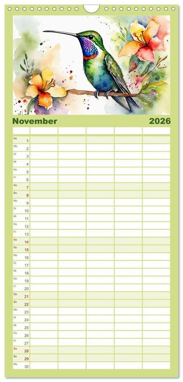 Produktbild: Familienplaner 2026 - Schillernde Edelsteine mit 5 Spalten (Wandkalender, 21 x 45 cm) CALVENDO
