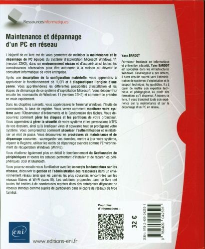 Produktbild: Maintenance et d&eacute;pannage d'un PC en r&eacute;seau