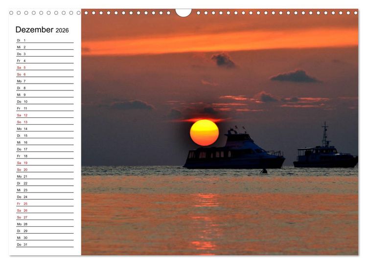 Produktbild: So sch&ouml;n sind die Malediven (Wandkalender 2026 DIN A3 quer), CALVENDO Monatskalender