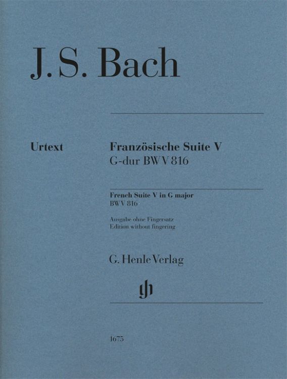 Produktbild: Johann Sebastian Bach - Franz&ouml;sische Suite V G-dur BWV 816