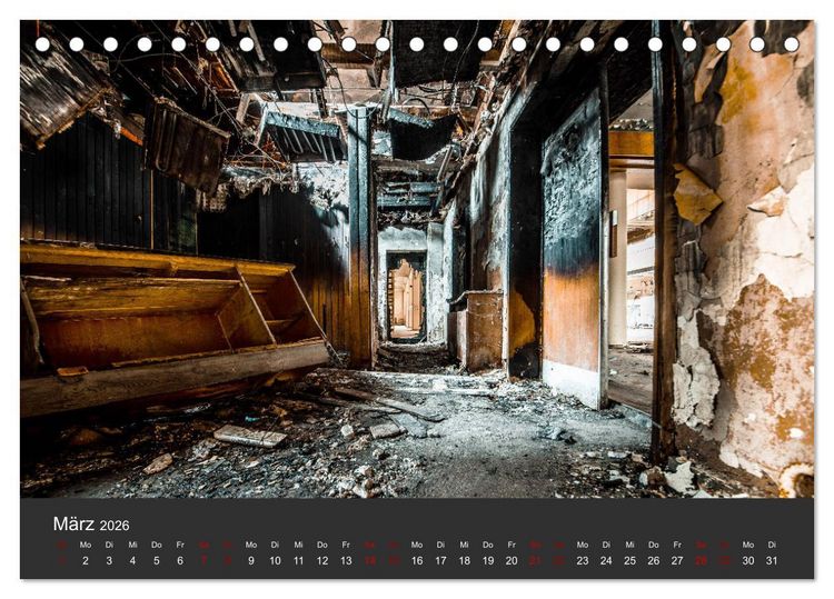 Produktbild: Verlassene Orte - Ein Lost Places Kalender (Tischkalender 2026 DIN A5 quer), CALVENDO Monatskalender