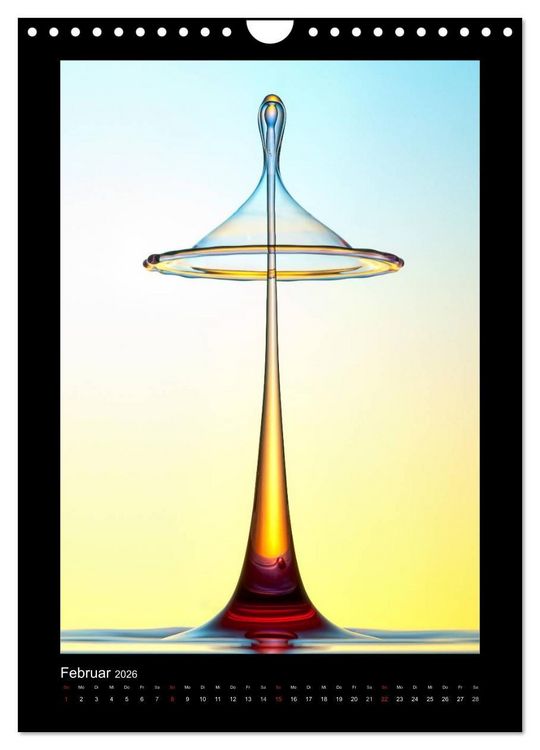 Produktbild: Liquid Art - Wassertropfen in Perfektion (Wandkalender 2026 DIN A4 hoch), CALVENDO Monatskalender