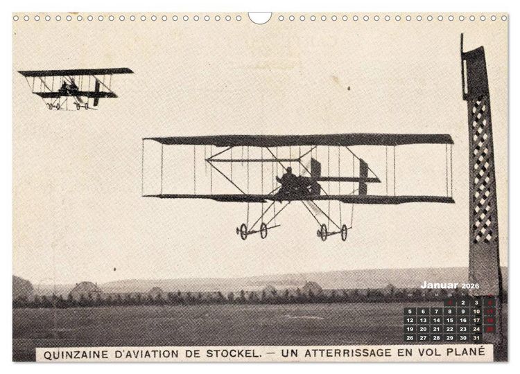 Produktbild: Doppeldecker entdeckt auf historischen Postkarten (Wandkalender 2026 DIN A3 quer), CALVENDO Monatskalender