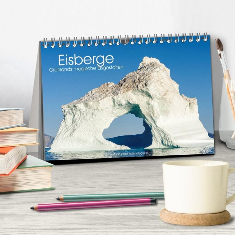 Produktbild: Eisberge - Gr&ouml;nlands magische Eisgestalten (Tischkalender 2026 DIN A5 quer), CALVENDO Monatskalender