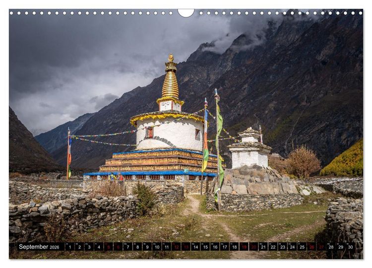 Produktbild: Nepal Tsum Valley - Tal des Gl&uuml;cks (Wandkalender 2026 DIN A3 quer), CALVENDO Monatskalender