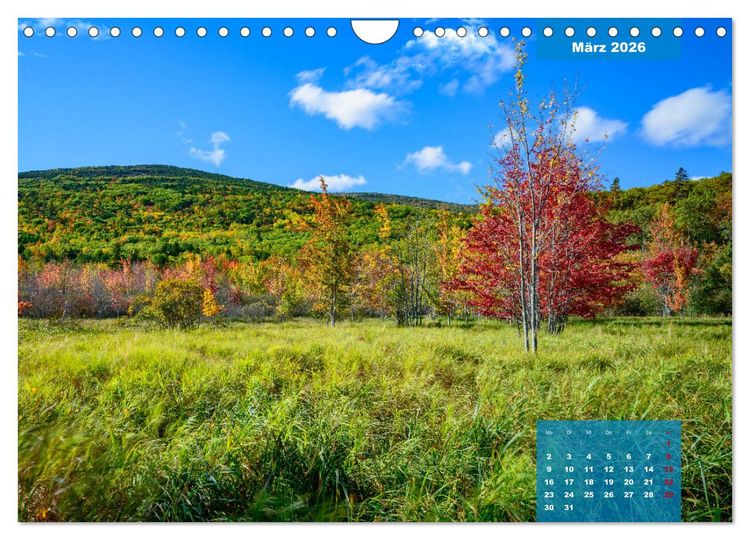 Produktbild: New England - Vielfalt einer Region (Wandkalender 2026 DIN A4 quer), CALVENDO Monatskalender