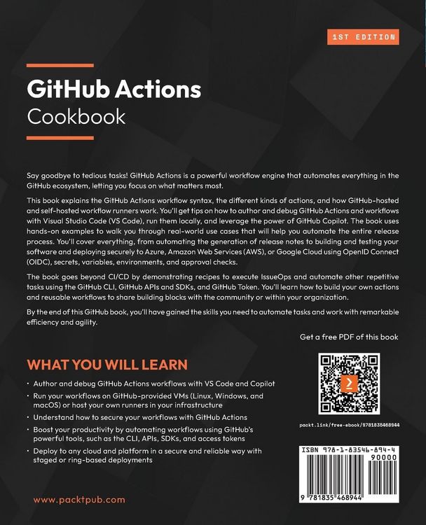 Produktbild: GitHub Actions Cookbook