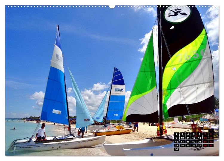 Produktbild: Katamarane an Traumstr&auml;nden - Hobie Cats in Cuba (Wandkalender 2026 DIN A2 quer), CALVENDO Monatskalender