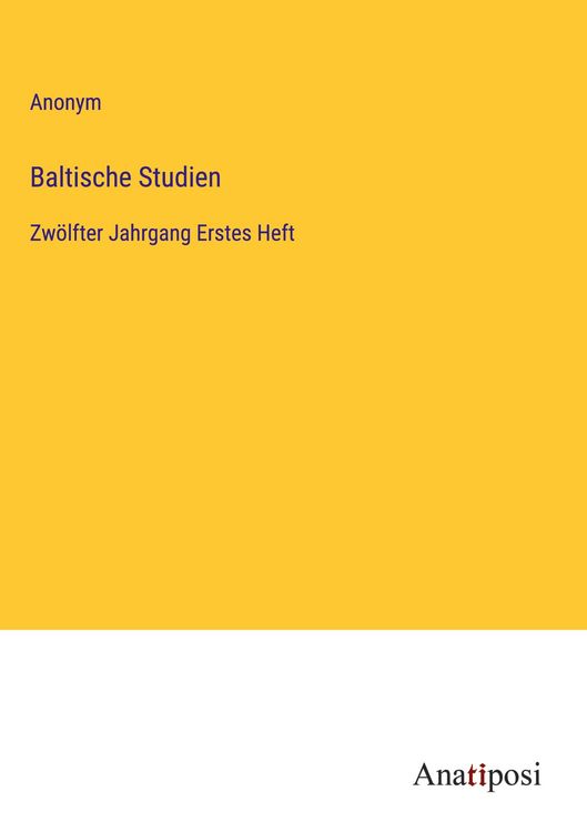 Produktbild: Baltische Studien
