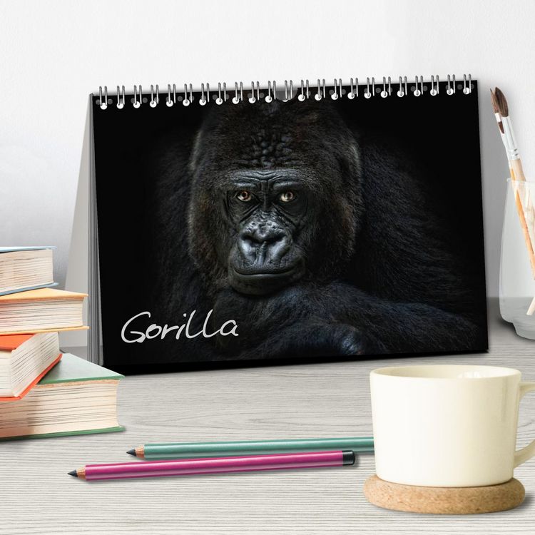 Produktbild: Gorilla (Tischkalender 2026 DIN A5 quer), CALVENDO Monatskalender
