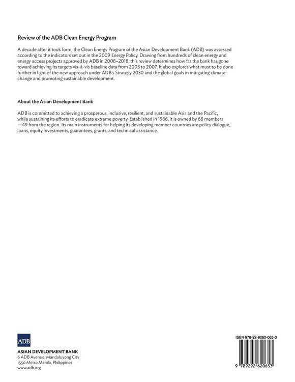 Produktbild: Review of the ADB Clean Energy Program