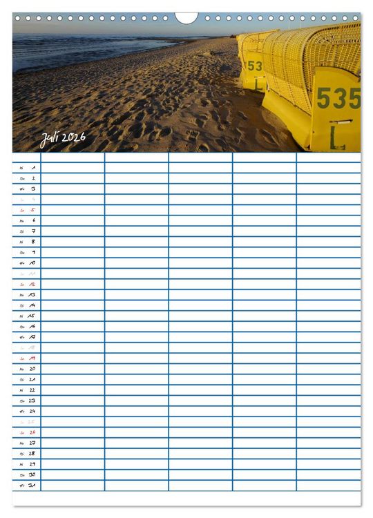 Produktbild: Meer Zeit f&uuml;r uns! (Wandkalender 2026 DIN A3 hoch), CALVENDO Monatskalender