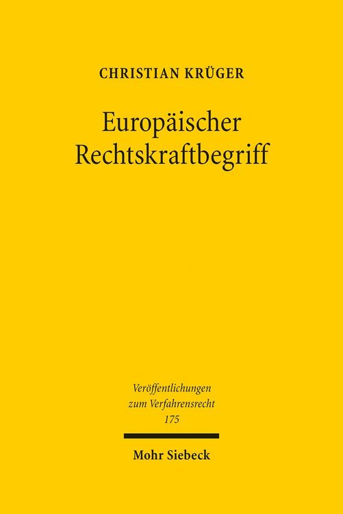 Produktbild: Europ&auml;ischer Rechtskraftbegriff